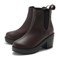 【30%OFF】ロゴ刺しゅうサイドゴアブーツ