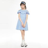 【50%OFF】ギンガムチェック肩あきワンピース