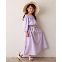 【50%OFF】リボンベルトつきオフショルダーワンピース