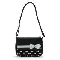 フェイクレザーリボンショルダーバッグ