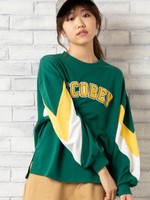 WEGO/サガラワッペン袖切替スウェット