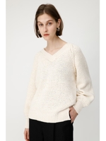 ASYMMETRY LOOSE ニット/WHT