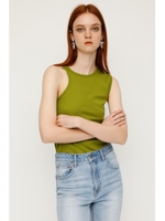 ASYMMETRY SLEEVE TANK/L/GRN1