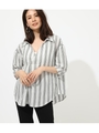 BASIC SKIPPER BLOUSE/柄WHT5