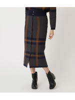 BIG CHECK KNIT SK/柄NVY5