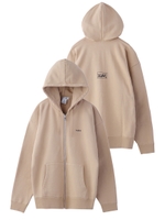 BOX LOGO ZIP SWEAT HOODIE/ベージュ