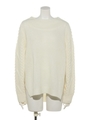CABLE SLEEVE PULLOVER/OFF WHITE