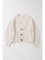 CHANKY KNIT SHORT カーディガン/O/WHT1