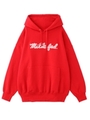 CHENILLE ICING SWEAT HOODIE/レッド