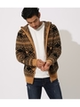 CHIMAYO MOLE KNIT ZIP PARKA/柄CAM5
