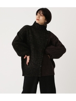 COLOR BLOCK MIX KNIT TOPS/柄BLK5