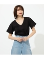 COTTON LACE BLOUSE/BLK