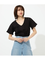 COTTON LACE BLOUSE/BLK
