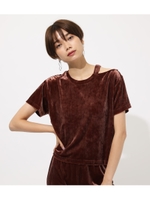 CRASH VELOR OPEN SHOULDER TOPS/BRN