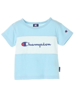 Champion 胸切替半袖Tシャツ/サックスブルー