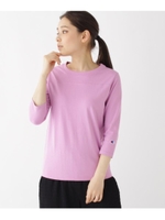 Champion（チャンピオン）ウォッシュ7分袖Tシャツ/ラズベリーピンク(073)