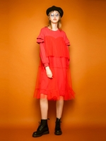 DOT TULLE SWITCHED OP/RED×RED