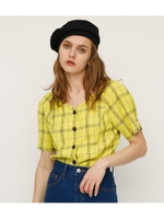 DRIES CHECK TOPS/M/YEL7