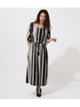 ESPANDY FLARE SLEEVE DRESS/柄BLK5