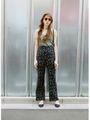 FLOWER PRINT FLARE パンツ/柄BLK5