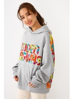 FLOWERパターンパーカー/T.GRY