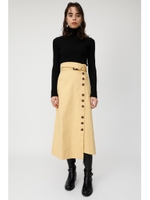 FRONT BUTTON FLARE スカート/YEL