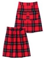 FRONT POCKET MINI SKIRT/レッド