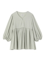 GATHER COTTON TOP/グリーン