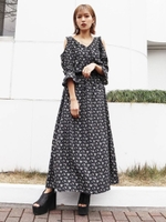 GATHER SLEEVE MAXI OP/L.MIX