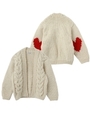 HEART ELBOW PATCH KNIT BOLERO/ホワイト