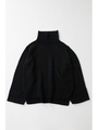 HI NECK BIG ニット/BLK