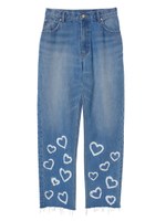 HIGH WAISTED HEART BOYS DENIM/マルチ