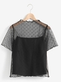 Kaene ドットメロウブラウス/ブラック