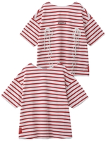 LACE UP TOP/レッド