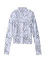 MARBLE MESH L/S TOP/ホワイト