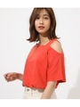 ONE SHOULDER CUT TOPS/D/ORG3