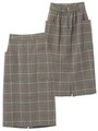 PATCH POCKET SKIRT/ブラウン