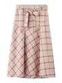 PLAID FLARE SKIRT/ピンク