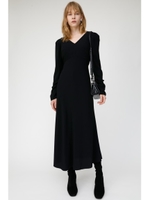 PUFF SHOULDER LONG ドレス/BLK