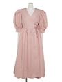 Rosy Ray Midi Wrap Dress/PINK