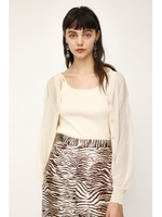 SEE-THROUGH HG カーディガン/IVOY3