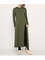 SIDE SLIT HG LONG TOPS/KHA
