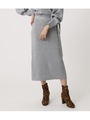SWEATTER BELT TIGHT SKIRT/T.GRY