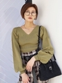 TUCK BULKY FIT KNIT/LME