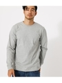 USA COTTON BASIC C／N LONG TEE/T.GRY