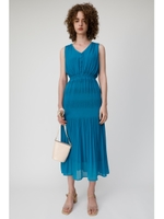 V NECK CHIFFON GATHER ドレス/TQ