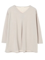 VネックAラインチュニック/ライトベージュ