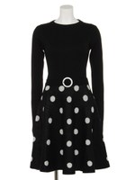 WO64 ROBE ドッキングニットワンピース/ブラック系