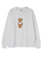 X-GIRL BEAR L/S REGULAR TEE/ホワイト