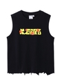 X-GIRL X FAFI CRUSH TANK TOP/ブラック